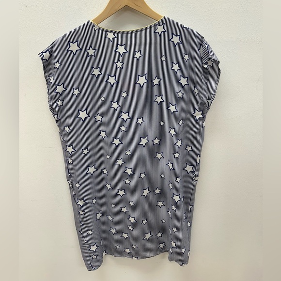 GOA size L blue white Stars and Stripe Swim Tunic good condition light fabric - Picture 10 of 14